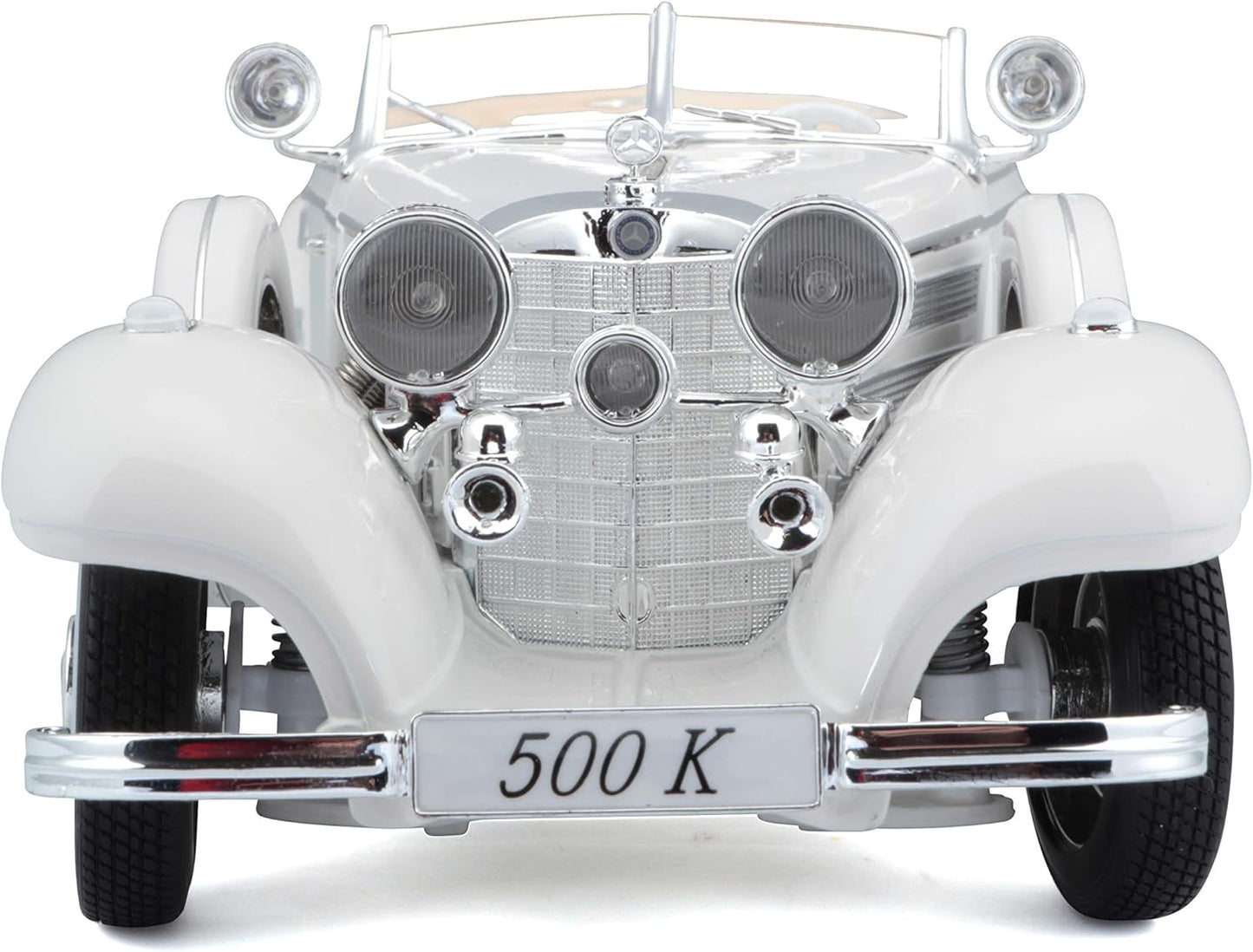 Maisto Mercedes 1:18 Scale 1936 M-B 500 K Type Specialroadster Diecast Vehicle , White