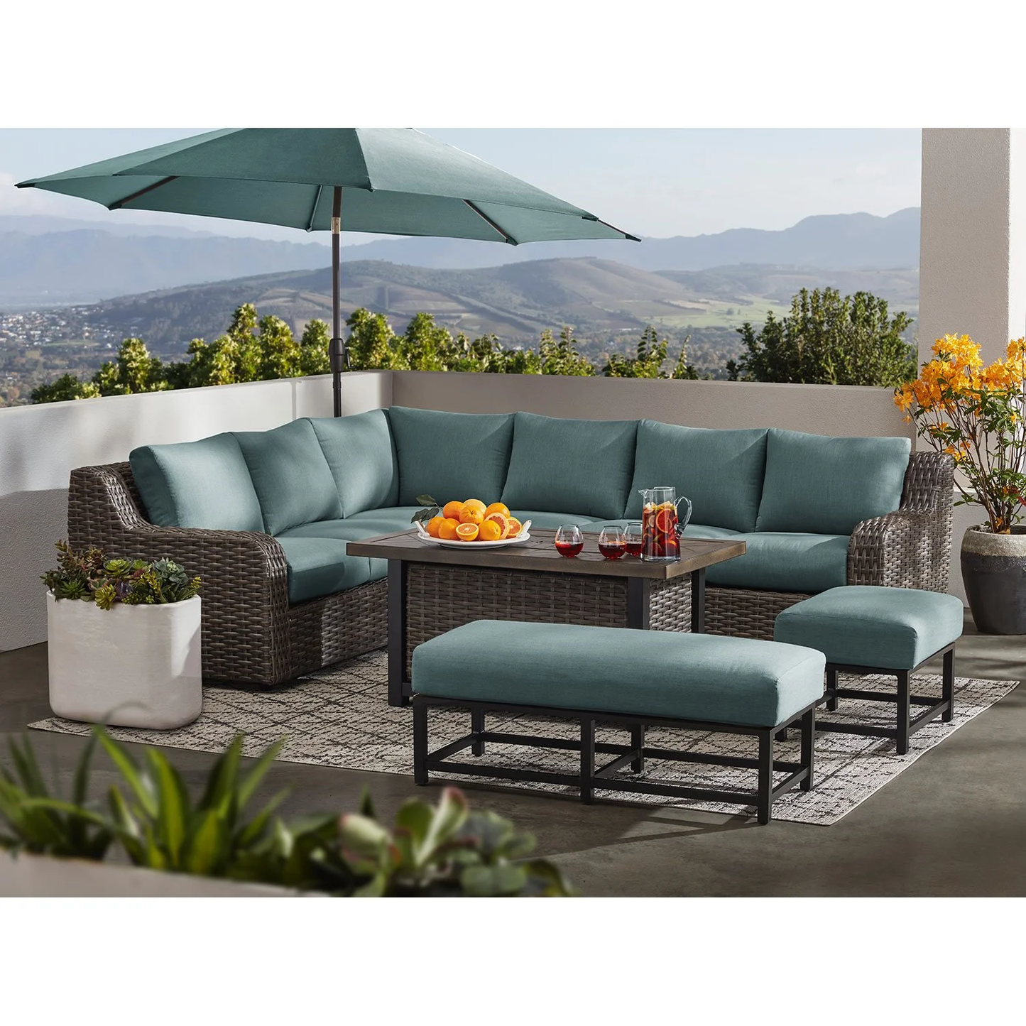 Athena 7-piece Sectional With Firepit