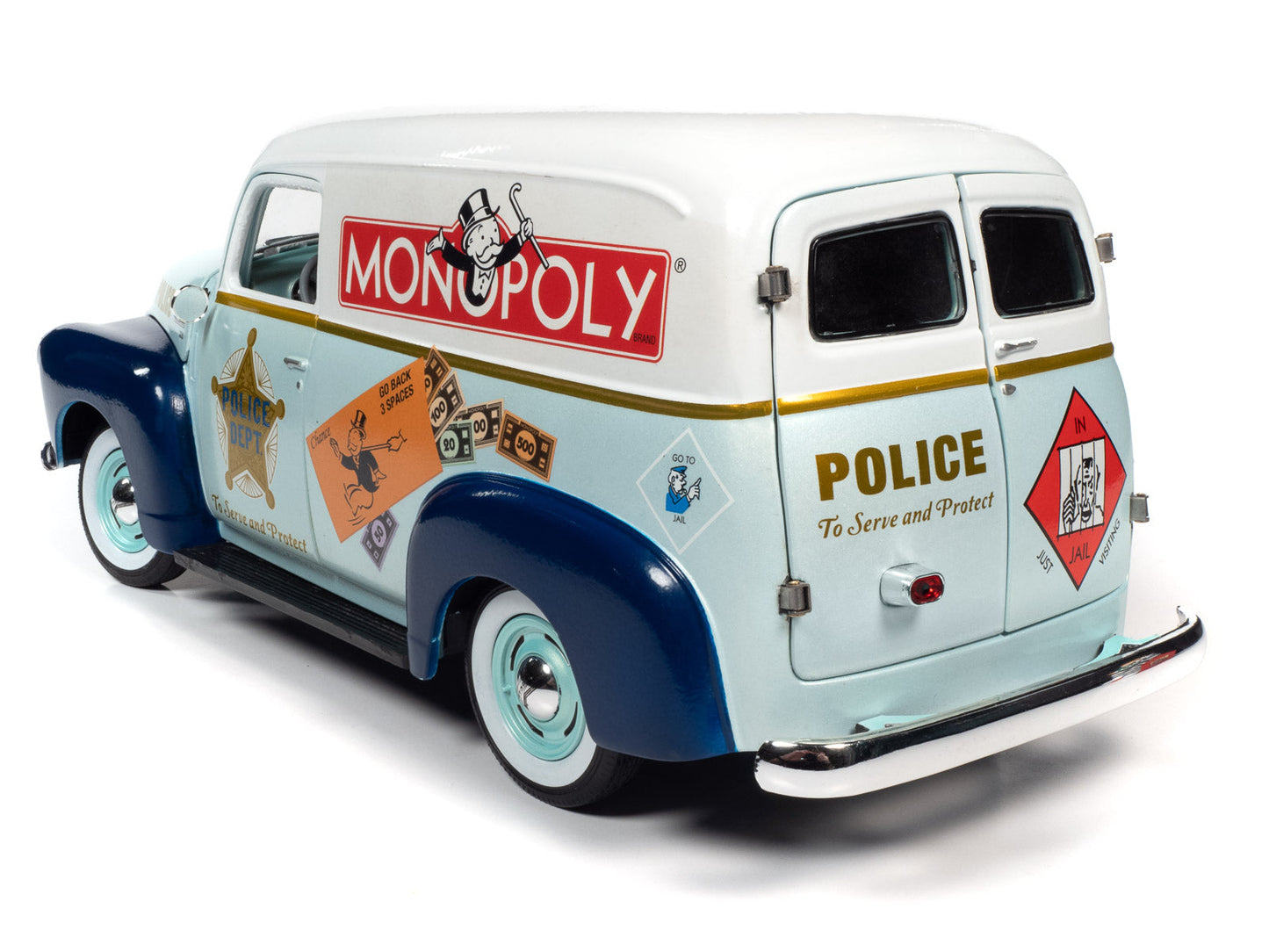 Monopoly 1948 Panel Delivery w/ Resin Figure 1:18 Scale