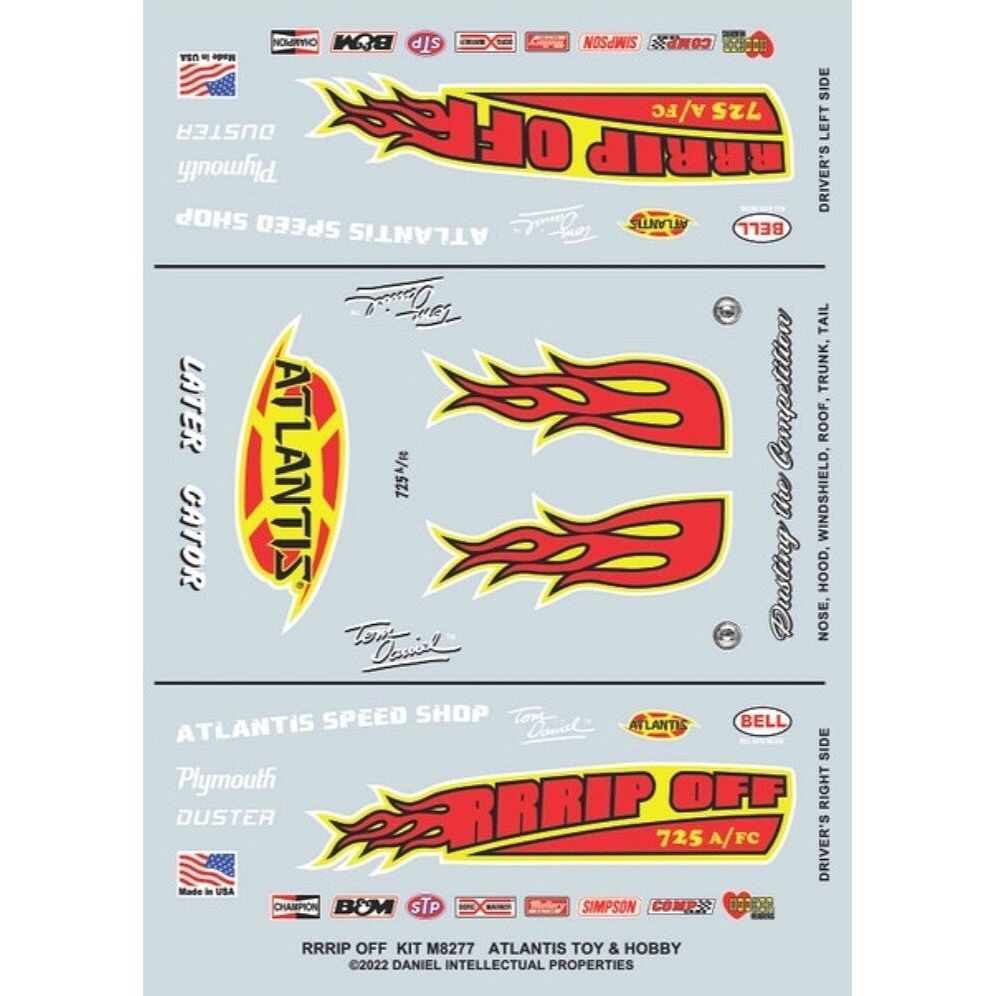 Atlantis Tom Daniel RRRIP OFF Funny Car 1/32