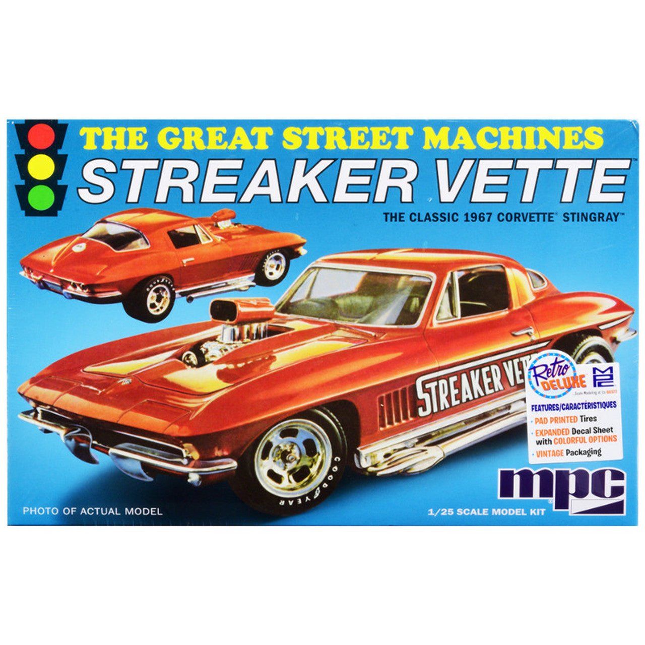 MPC 1967 Chevy Corvette Stingray "Streaker Vette" 1:25 Scale Model Kit