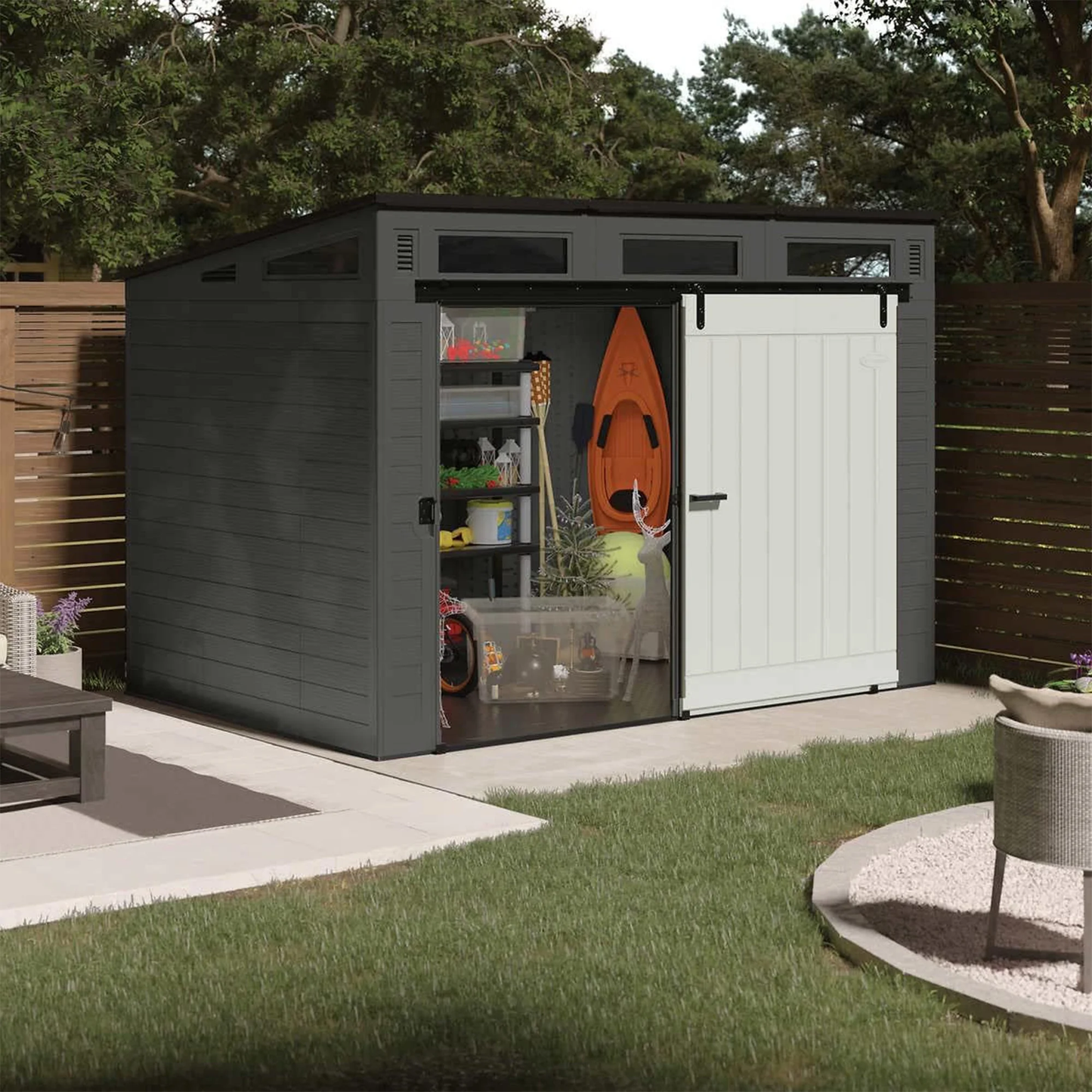 🔥Summer Sale 🔥Suncast Modernist 10 ft x 7 ft. Sliding Door Storage Shed