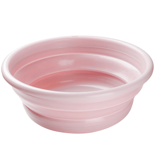 1pc Foldable Plastic Basin, Household Portable Student Dormitory Travel Laundry Thickened Wash Basin, Bathroom Accessories Laundry Room Accessories Fabric Shower Curtain Washable