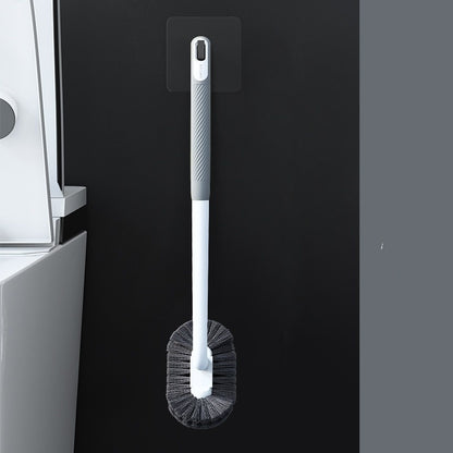 Flexible Long-Handle Toilet Brush with Soft Bristles - No Dead Corner, Wall-Mounted Design for Efficient Bathroom Cleaning