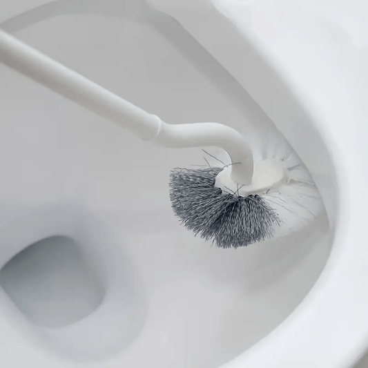 1pc Ergonomic C-Type Manual Toilet Brush with Long Handle - Deep Groove Cleaning for Bathroom, Toilet, Kitchen, Bedroom, Car - Reusable, Portable, No Electricity Needed, Plastic Material