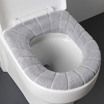 Waterproof Toilet Seat Cover, Universal Fit, Thickened Winter Bath Mat, Removable Cushion, Hand Wash Only, Soft, for Butt Comfort, Home Health & Hygiene Supplies