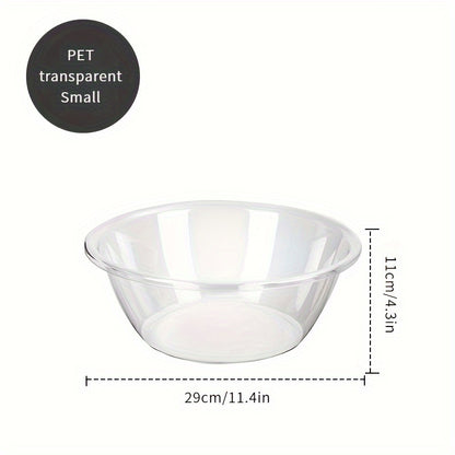 3pcs set of large, medium and small face wash basins, transparent and thickened, light luxury, for student dormitories, for washing vegetables and fruits, multi-purpose basin