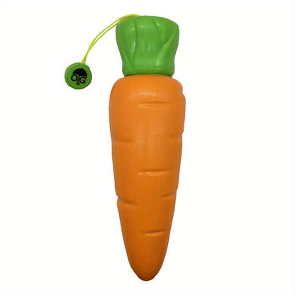 Kids' Cartoon Carrot Foldable Umbrella - Dual-Purpose Sun & Rain Protection, Windproof, Portable, Orange with Green Leaf Accents, Ideal for Outdoor Play & Everyday Use, Umbrella for Rain