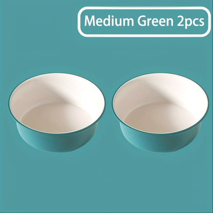 Multi-piece set of large, medium and small round plastic washbasins - durable, thick, modern style washbasins suitable for kitchen, bathroom and outdoor use - easy to clean, space-saving, versatile