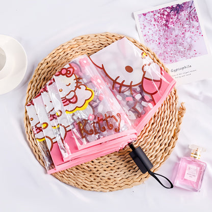 Sanrio Cute & Stylish Transparent Umbrella - Durable, Foldable Design for Men & Women - Perfect Gift Idea