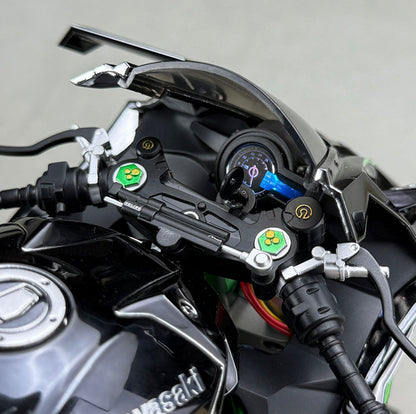 [Genuine]1:6 H2R Motorcycle Model with Engine Start, Throttle Control and Exhaust Injection Simulation, Diecast Motorcycle, Ideal Gift for Men