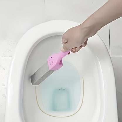 Set of 2pcs (limestone + handle), long handled limestone toilet brush, cleaning brush, no dead end brush, Toilet Power Descaling device - perfect for bathroom\u002Fpool\u002Fhome cleaning!