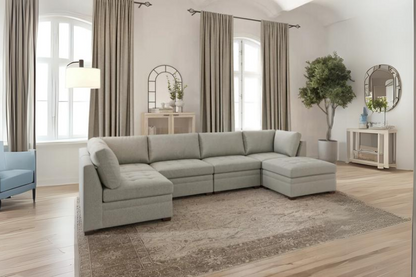Thomasville Tisdale Modular Sectional 6 -piece Boucle with Storage Ottoman Floor Model