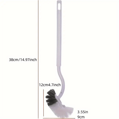 1pc Ergonomic C-Type Manual Toilet Brush with Long Handle - Deep Groove Cleaning for Bathroom, Toilet, Kitchen, Bedroom, Car - Reusable, Portable, No Electricity Needed, Plastic Material