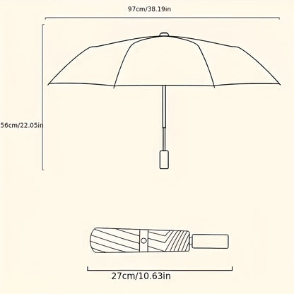 Cute Cat Design Manual Folding Umbrella - 8-Rib Carbon Fiber Frame, 190T Water-Resistant Fabric, Compact Lightweight Umbrella for Women & Men, Sun & Rain Dual Use, Outdoor Umbrella