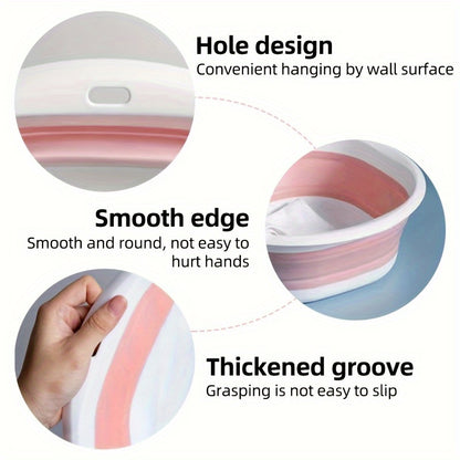 Collapsible Wash Basin, Multifunctional Portable Washing Basin, Space-saving, convenient, versatile, Suitable for Camping Travel Facial Foot Washing\u002FOutdoor Adventure\u002FHome\u002Fdormitories\u002FRV\u002FRV Sink(set of, S, M, L)