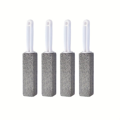 Pumice Stone Toilet Bowl Cleaner Brush - Stain Removal for Bathrooms, Patios & Poolside - Manual, Non-Scratch Cleaning Tool with Plastic Handle - Household Cleaning Essentials, Bathroom Cleaning Tool|Pumice Stone Brush|Nonstick Surface Brush