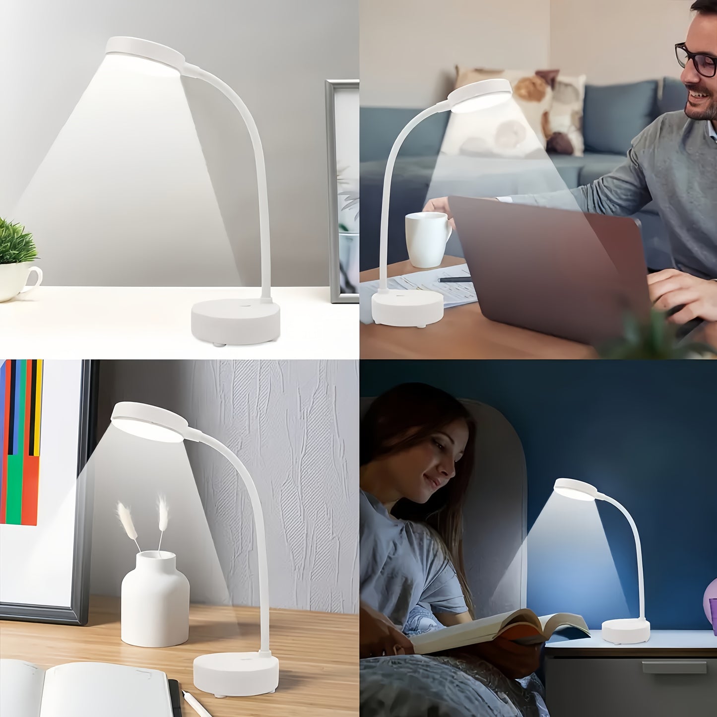 1pc high appearance level Learning lamp Interior Decoration lamp Eye protection Dormitory Bedside lamp Desktop nightlight desk USB port plug in use students must