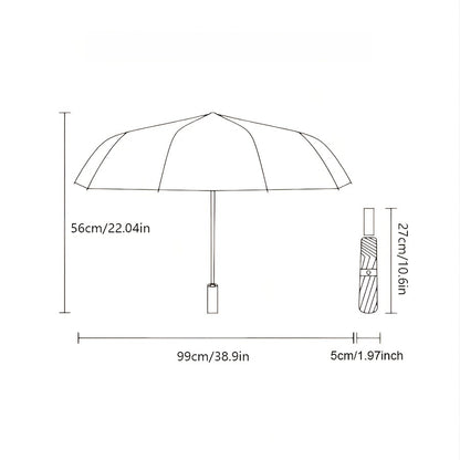 1pc Van Gogh Inspired Black Cat Pattern Folding Umbrella, Casual Cute Fashion Style, Manual Open, 8 Ribs, Pongee & Iron Material, Foldable Sunshade with UV Protection