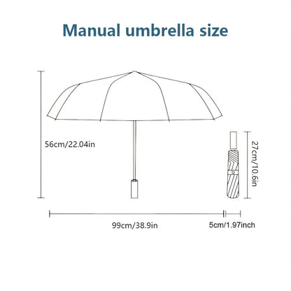 1pc Van Gogh Inspired Black Cat Pattern Folding Umbrella, Casual Cute Fashion Style, Manual Open, 8 Ribs, Pongee & Iron Material, Foldable Sunshade with UV Protection