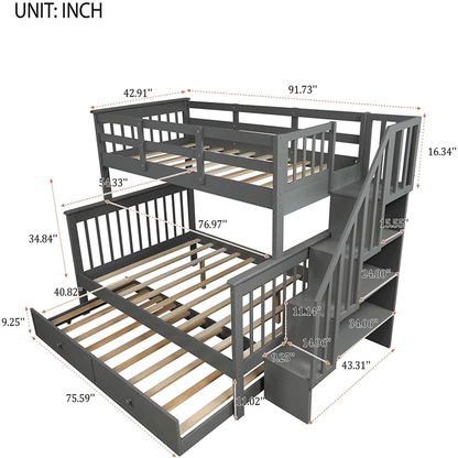 weekend-sale-twin-over-full-bunk-bed-with-drawer4-storage-and-guard-rail