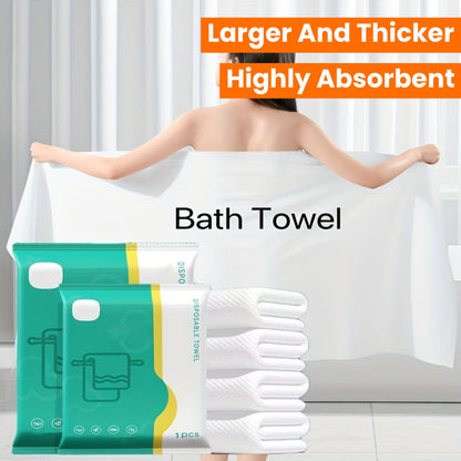 1pc Portable Disposable Bath Towels, With 3 Different Sizes, Larger And Thicker, Individually Packaged, Comfortable For Bathing, Highly Absorbent, Suitable For Business Trips, Families, Gyms, Offices, Vacations, And Camping,Travel Essentials