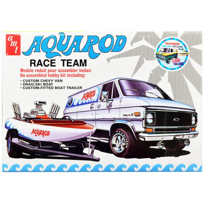AMT Aqua Rod Race Team 1975 Chevy Van, Race Boat & Trailer 1/25 Scale Model Kit