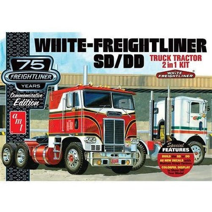 AMT White Freightliner 2-in-1 SD/DD Cabover Tractor (75th Anniversary) 1/25 Scale
