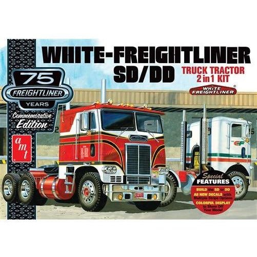 AMT White Freightliner 2-in-1 SD/DD Cabover Tractor (75th Anniversary) 1/25 Scale
