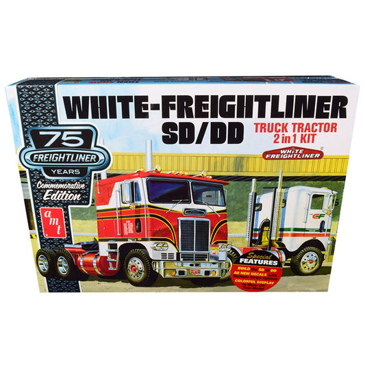 AMT White Freightliner 2-in-1 SD/DD Cabover Tractor (75th Anniversary) 1/25 Scale