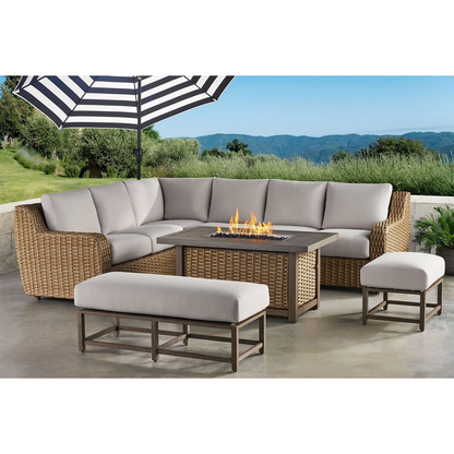 Athena 7-piece Sectional With Firepit