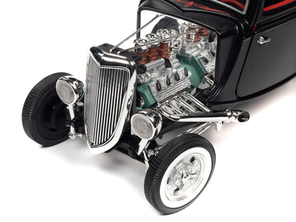 1934 3 Window Coupe High Boy Hot Rod 1:18 Scale