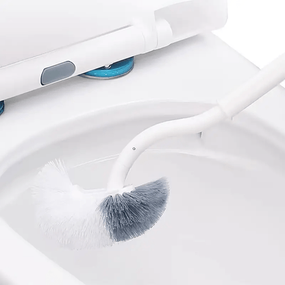 1pc Ergonomic C-Type Manual Toilet Brush with Long Handle - Deep Groove Cleaning for Bathroom, Toilet, Kitchen, Bedroom, Car - Reusable, Portable, No Electricity Needed, Plastic Material