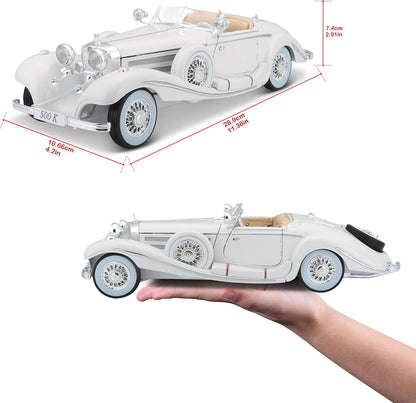 Maisto Mercedes 1:18 Scale 1936 M-B 500 K Type Specialroadster Diecast Vehicle , White