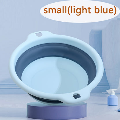 1\u002F3pcs Foldable Face Basin, Outdoor Travel Portable Plastic Basin, Student Dormitory Foot Wash Basin
