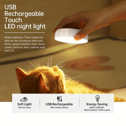 1pc Intelligent Human Sensing Lamp, Desk Lamp, Body Induction Staircase Lamp, Creative Gift, LED Bedside Lamp, Bedroom Home Lamp, USB Charging Night Lamp, Student Dormitory Bookshelf Lamp