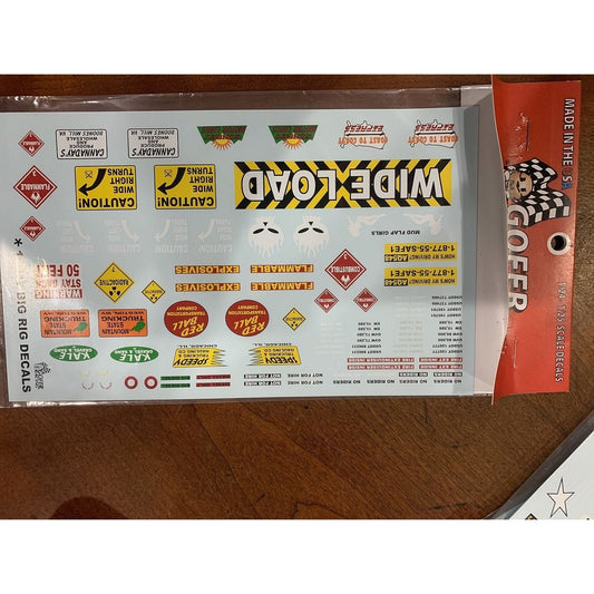 Gofer Racing 1/24-1/25 Big Rig Decals