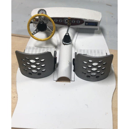 Gofer Racing 1/24-1/25 Scale Hot Rod Instrument Panel & Gauges Wood Grain #2 Plastic