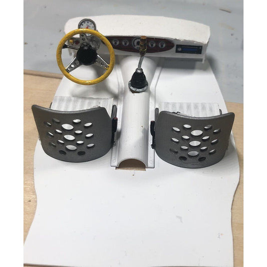 Gofer Racing 1/24-1/25 Scale Hot Rod Instrument Panel & Gauges Wood Grain #2 Plastic