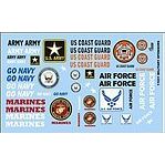 Gofer Racing 1/25 Scale 1/25 "ARMED SERVICES" Decal Sheet