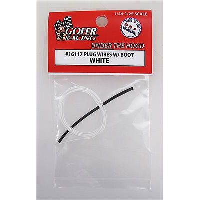 GR PLUG WIRES W/BOOT WHTE