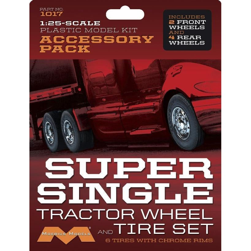 Moebius #1017 Super Single Tractor Wheel & Tire Set 1/25 scale
