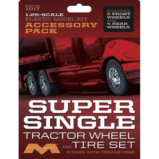 Moebius #1017 Super Single Tractor Wheel & Tire Set 1/25 scale