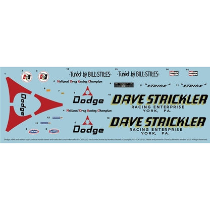 Moebius MOE2451 1/25 1965 Dave Strickler Dodge Altered Wheel Base Model King