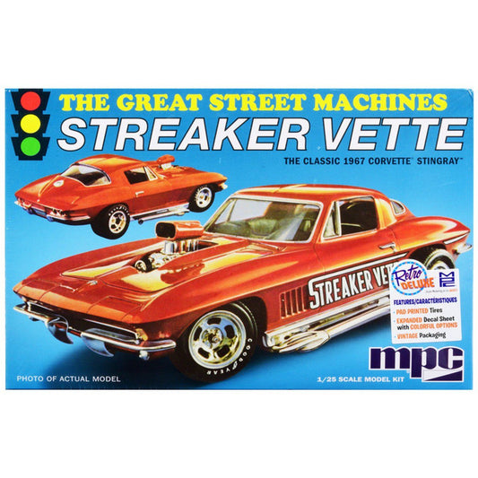MPC 1967 Chevy Corvette Stingray "Streaker Vette" 1:25 Scale Model Kit