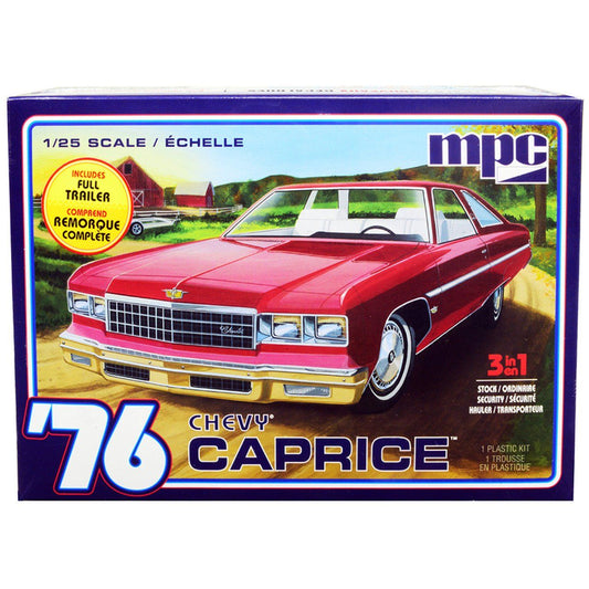 MPC 1976 Chevy Caprice w/Trailer 1:25 Scale Model Kit