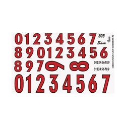 NUMBERS RED AND BLACK