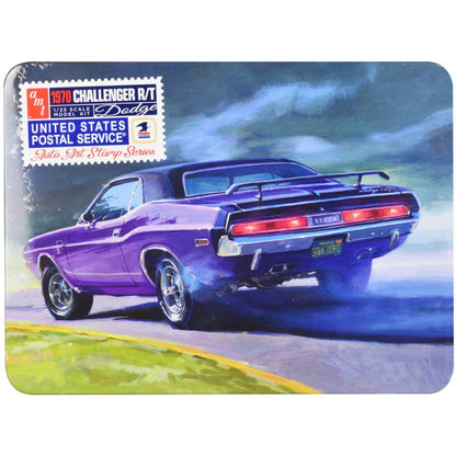 Skill 2 Model Kit 1970 Dodge Challenger R/T USPS (United States Postal Service) "Auto Art Stamp Series" 1/25 Scale Model by AMT