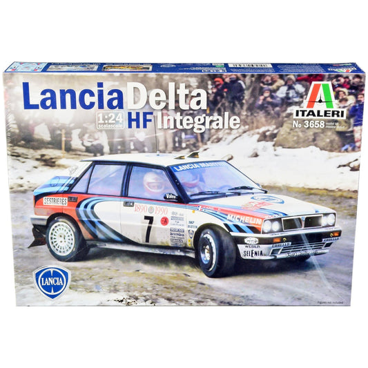 Skill 3 Model Kit Lancia Delta HF Integrale Rallye Monte Carlo (1990) 1/24 Scale Model by Italeri