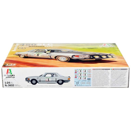 Skill 3 Model Kit Mercedes-Benz 450 SLC Winner "Rallye Bandama Ivory Coast" (1979) 1/24 Scale Model by Italeri